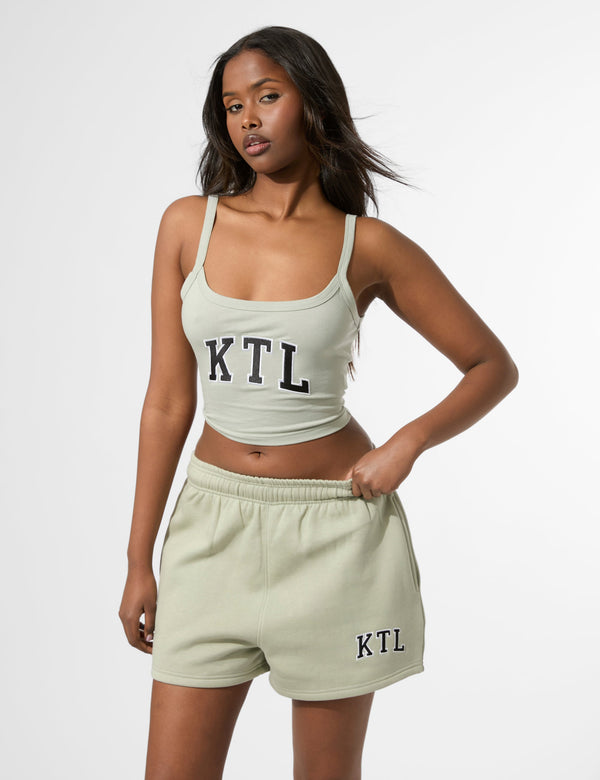 Kaiia KTL Logo Sweat Shorts Sage
