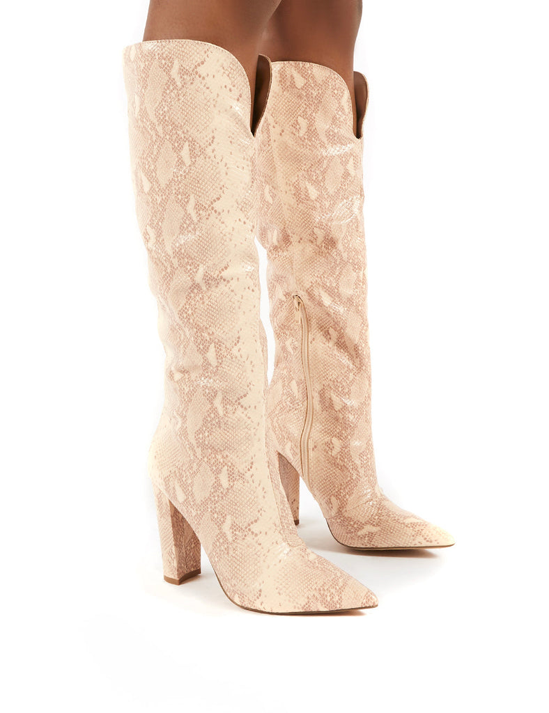 Public desire clearance snake print boots