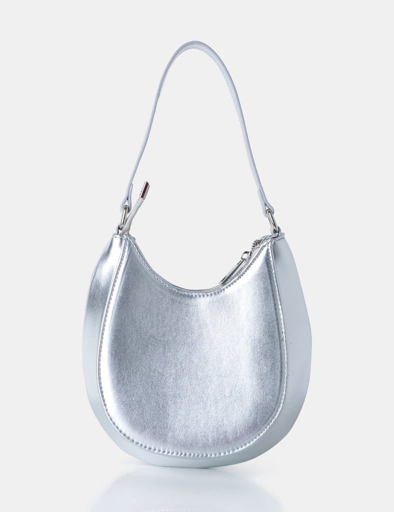 Silver store hobo bag