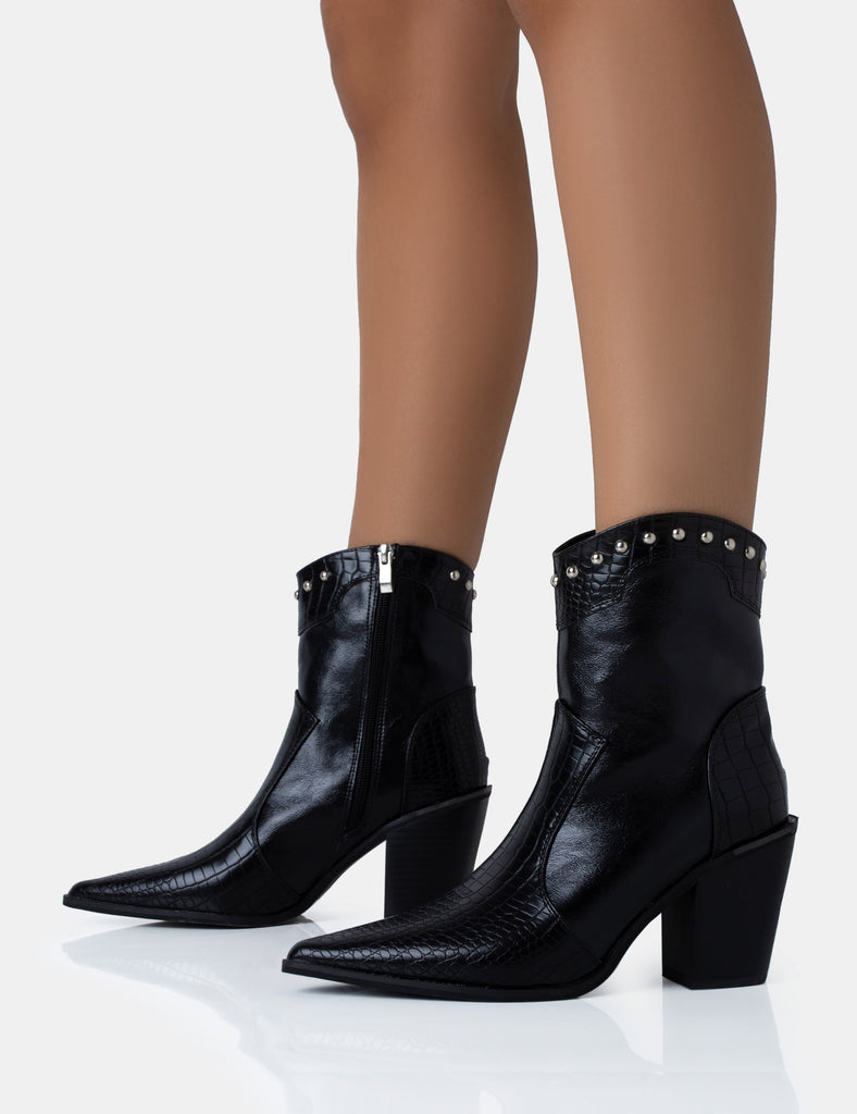 Studded shop toe boots