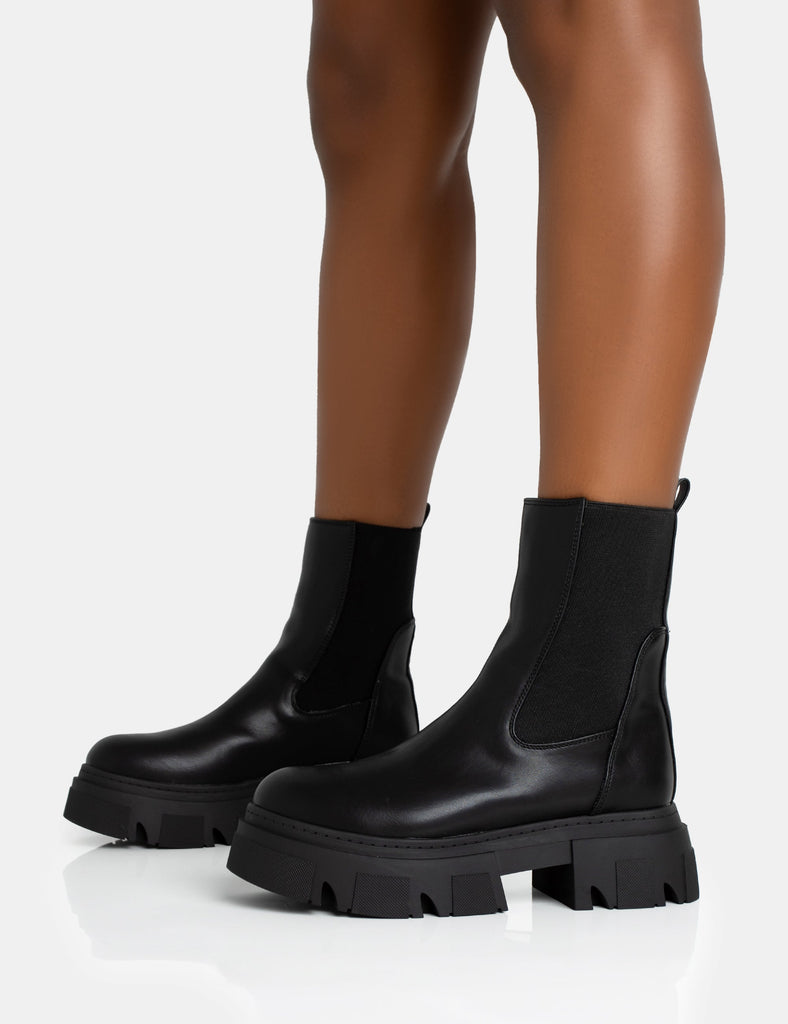 small black ankle boots