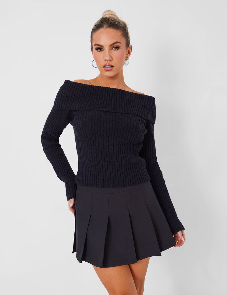 スカート Jaya Pleats Mini Skirt BLACK Pleated Black Mini Skirt・全1色 – iine