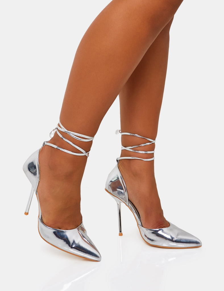 Silver Heels  Womens Silver Heels - Public Desire USA
