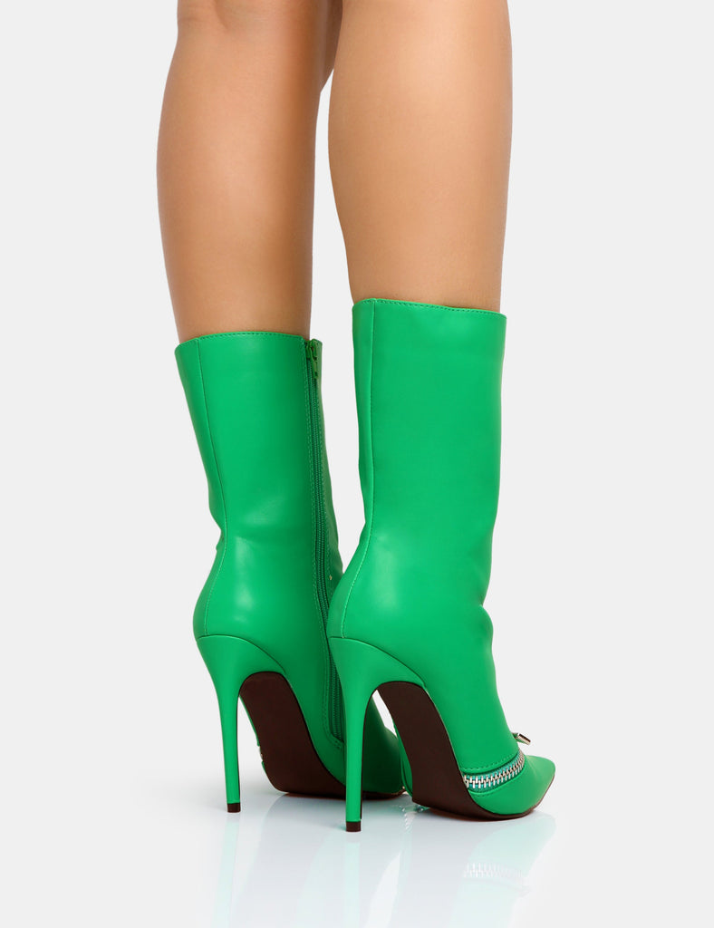 Neon green ankle boots hotsell