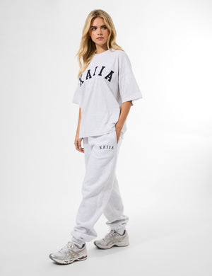 Kaiia Oversized T-shirt Grey Marl & Navy
