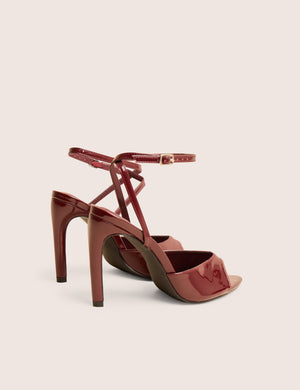 Caught on Wine Peep Toe Curved High Heel