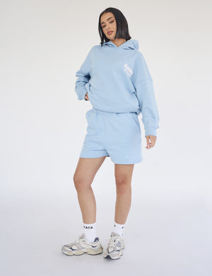 Kaiia Design Bubble Logo Oversized Hoodie Baby Blue