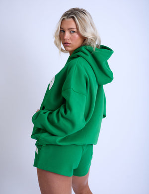 Kaiia Design Bubble Logo Oversized Hoodie Green