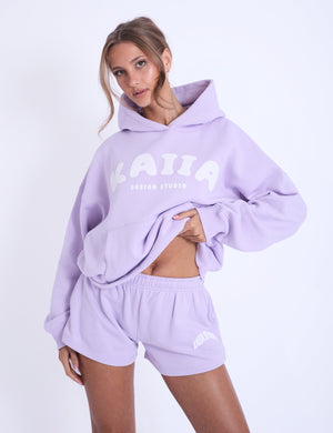 Kaiia Design Studio Bubble Logo Oversized Hoodie Violet