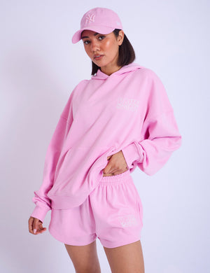 Kaiia Studio Bubble Logo Oversized Hoodie Baby Pink