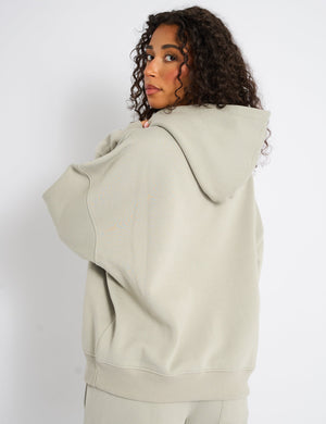 Kaiia Studio Script Logo Oversized Hoodie Matcha