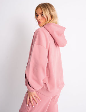 Kaiia Slogan Oversized Hoodie Blusher