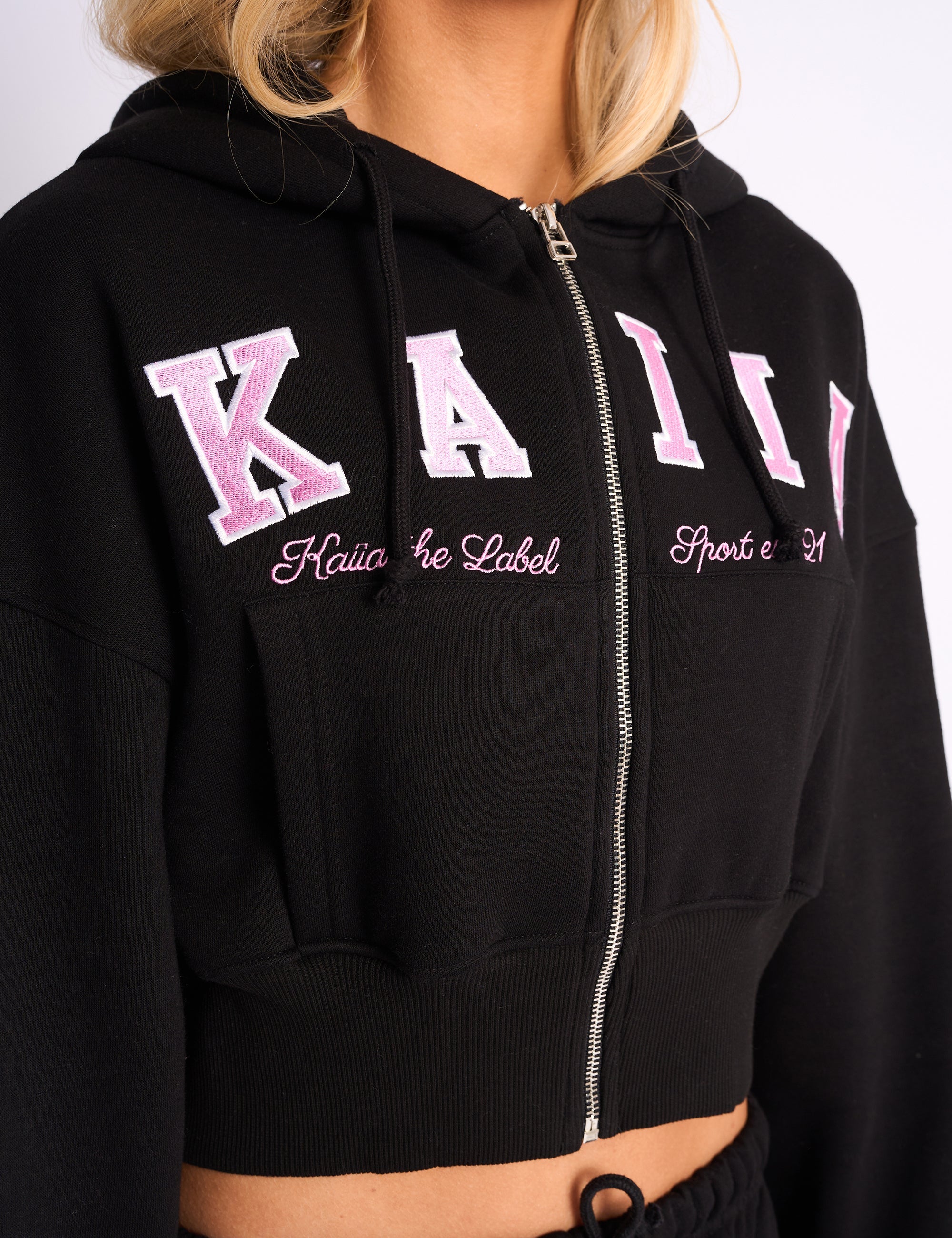 新品正規品  Hoodie Up Zip Sport Kaiia Black Desire Public | Pink & トップス