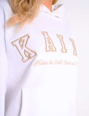 Kaiia Sport Oversized Hoodie White & Sand