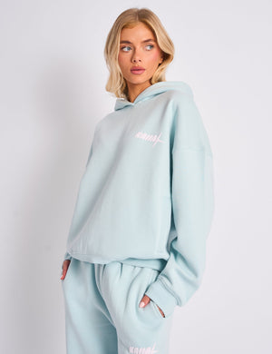 Kaiia Star Graphic Oversized Hoodie Mint