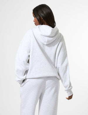 Kaiia KTL Logo Oversized Hoodie Light Grey Marl