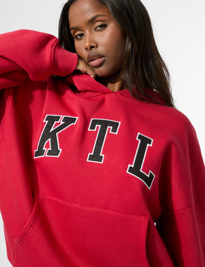 Kaiia KTL Logo Oversized Hoodie Red