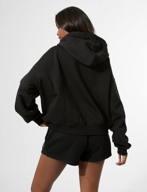 Kaiia KTL Logo Quarter Zip Hoodie Black