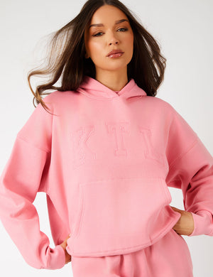 Kaiia KTL Logo Oversized Hoodie Angel Pink
