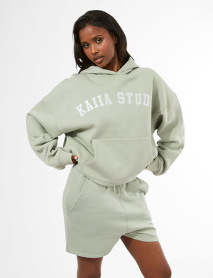 Kaiia Studio Oversized Hoodie Sage & White