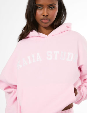 Kaiia Studio Oversized Hoodie Pink & White