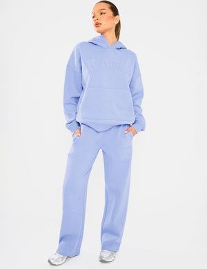 Kaiia Logo Wide Leg Joggers Cornflower Blue
