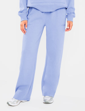 Kaiia Logo Wide Leg Joggers Cornflower Blue
