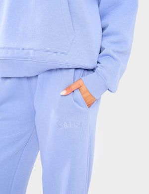 Kaiia Logo Wide Leg Joggers Cornflower Blue