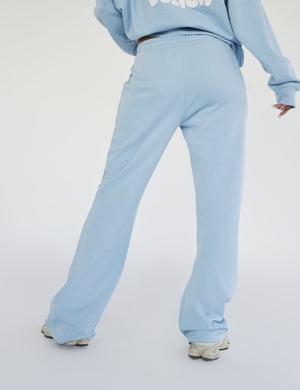 Kaiia Design Bubble Logo Wide Leg Sweat Pants Baby Blue