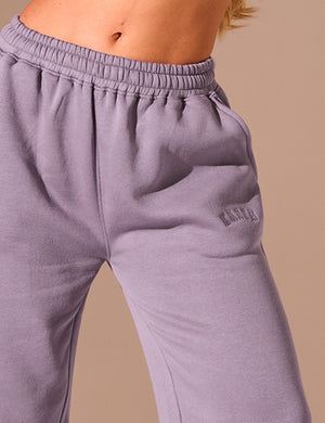 Kaiia Logo Wide Leg Joggers Mauve