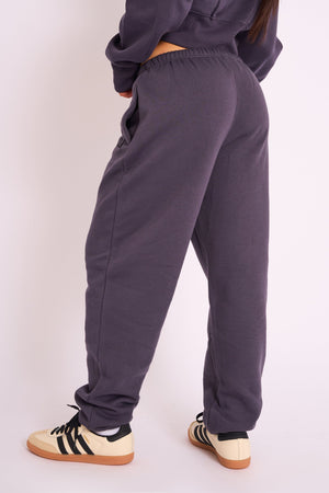 Kaiia Logo Cuffed Joggers Dark Grey