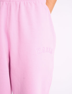 Kaiia Logo Cuffed Joggers Candy Pink