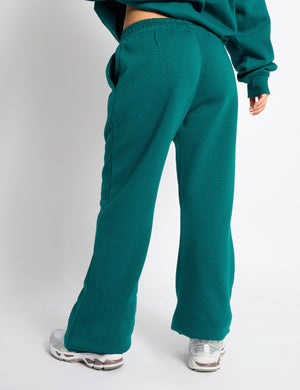 Kaiia Logo Wide Leg Joggers Teal