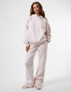 Kaiia Logo Wide Leg Joggers Oat