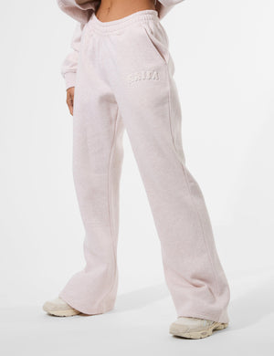 Kaiia Logo Wide Leg Joggers Oat