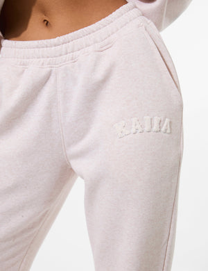 Kaiia Logo Wide Leg Joggers Oat