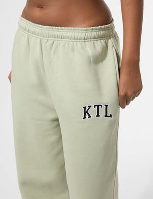 Kaiia KTL Logo Wide Leg Joggers Sage