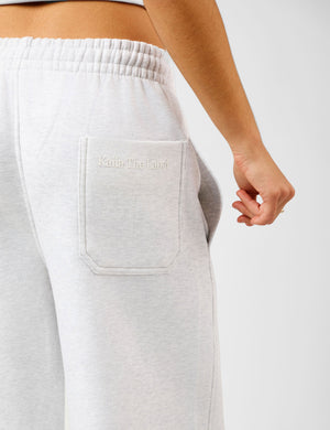 Kaiia The Label Seam Detail Side Pocket Barrel Leg Joggers Light Grey Marl