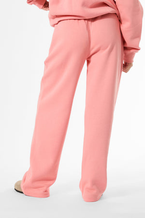 Kaiia Logo Wide Leg Joggers Bright Coral