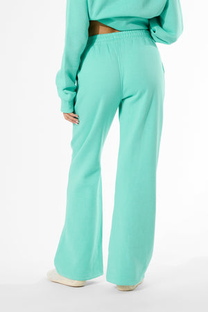 Kaiia Logo Wide Leg Joggers Spearmint