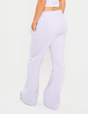 Kaiia Slogan Wide Leg Joggers Dusty Lilac