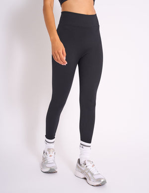 Kaiia Premium Ribbed Legging Black