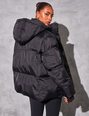 Kaiia Studio Oversized Puffer Coat Black