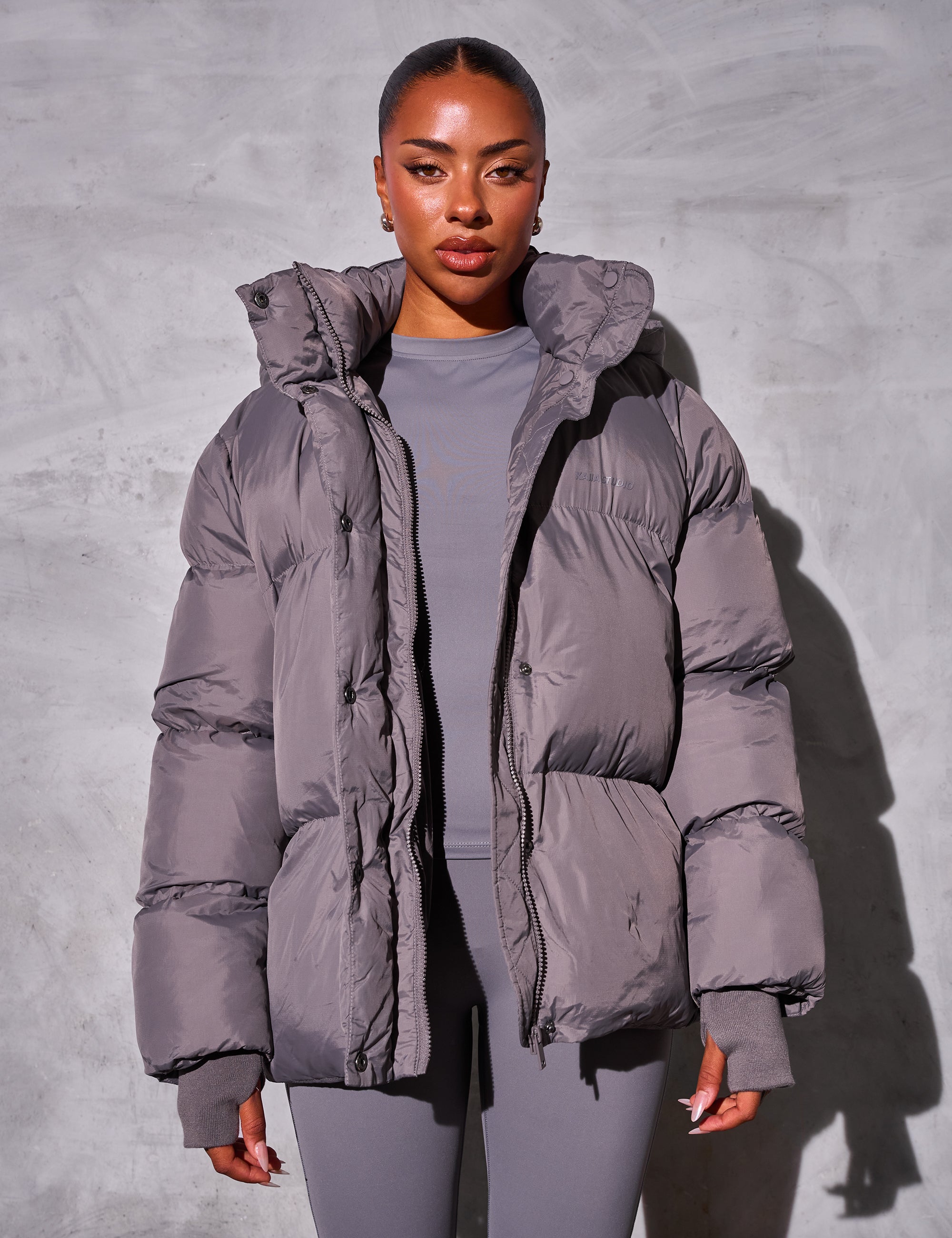 Grey orders puffa coats