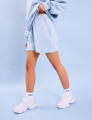 Kaiia Logo Sweat Shorts Light Blue