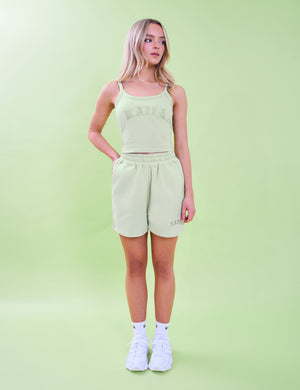 Kaiia Logo Sweat Shorts Light Green