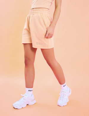 Kaiia Logo Sweat Shorts Peach