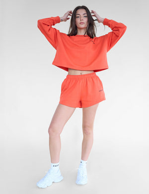 Kaiia Studio Mini Sweat Shorts Orange