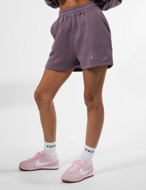 Kaiia Logo Sweat Shorts Elderberry