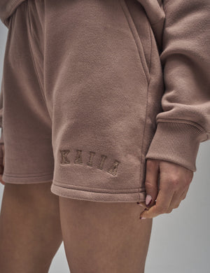 Kaiia Logo Sweat Shorts Latte